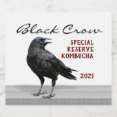 Etikett für schwarze Crow-Getränke, bearbeitet (Einzelnes Label)