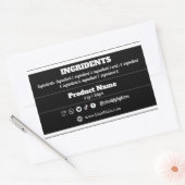 Etikett für schwarze Inhaltsstoffe Rechteckiger Aufkleber (Umschlag)