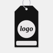 Etikett für Schwarze Logostempel für Unternehmensp Geschenkanhänger (Rückseite)