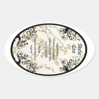 Etikett für schwarze Tränke Ovaler Aufkleber
