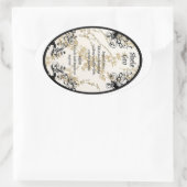 Etikett für schwarze Tränke Ovaler Aufkleber (Tasche)