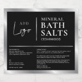 Etikett für schwarze und silberne Logos Wasserfest (Einzelnes Label)