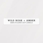 Etikett für schwarze und weiße Kerze mit Schutzwir (Design 1)