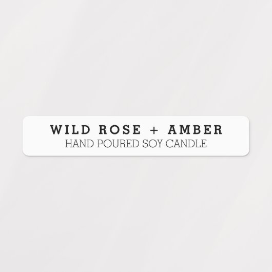 Etikett für schwarze und weiße Kerze mit Schutzwir (Design 1)