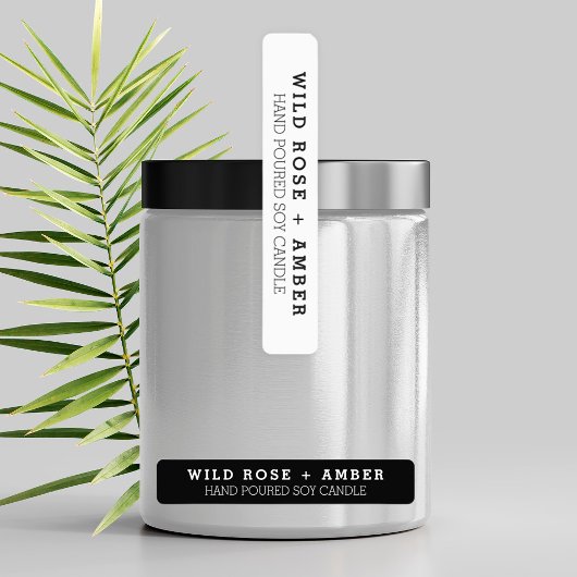 Etikett für schwarze und weiße Kerze mit Schutzwir