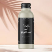 Etikett für schwarze, wasserdichte Kosmetikflasche