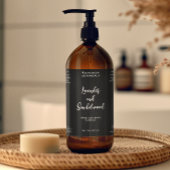 Etikett für schwarze, wasserdichte Kosmetikflasche