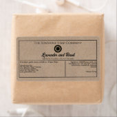 Etikett für Seifenkosmetik in Kraft-Papier mit Log (Insitu)