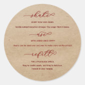 Etikett für selbstgemachte Vanilla-Extraktionsanle Runder Aufkleber (Vorderseite)