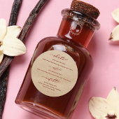 Etikett für selbstgemachte Vanilla-Extraktionsanle Runder Aufkleber