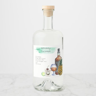 Etikett für Signature Cocktail Rezept Hochzeitsges