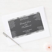 Etikett für Silber und Grau-Foil-Kosmetik Rechteckiger Aufkleber (Umschlag)