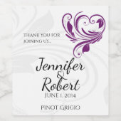 Etikett für Silber und Lila Blumenkohl (Einzelnes Label)