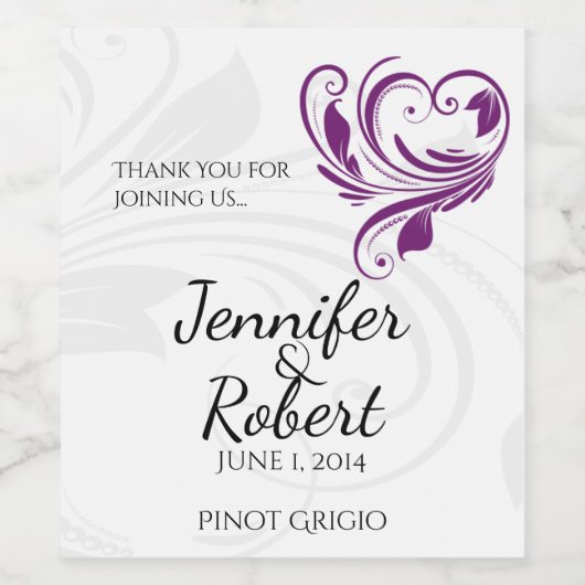 Etikett für Silber und Lila Blumenkohl (Einzelnes Label)