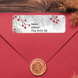 Etikett für Silberwaren und Beeren