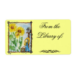 Etikett für Sonnenblumengarten