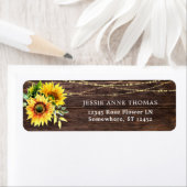 Etikett für Sonnenblumenholz und String-Rücksendea (Insitu)