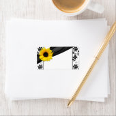 Etikett für Sonnenblumenmatte für das Hochzeitstic Adressaufkleber (Insitu)