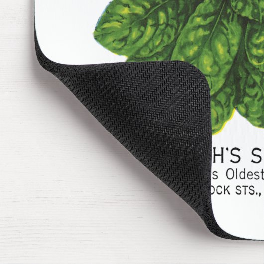Etikett für Spinat-Saatgut Mousepad (Ecke)