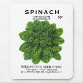 Etikett für Spinat-Saatgut Mousepad (Vorne)