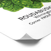 Etikett für Spinat-Saatgut Poster (Ecke)