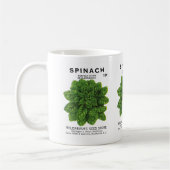 Etikett für Spinatsamenpackung Kaffeetasse (Links)