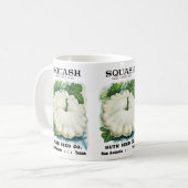 Etikett für Squash-Saatgut Kaffeetasse (Vorderseite Links)