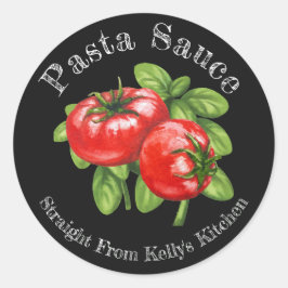 Etikett für Tomaten-Pasta-Sauce für Heimkonserven Runder Aufkleber
