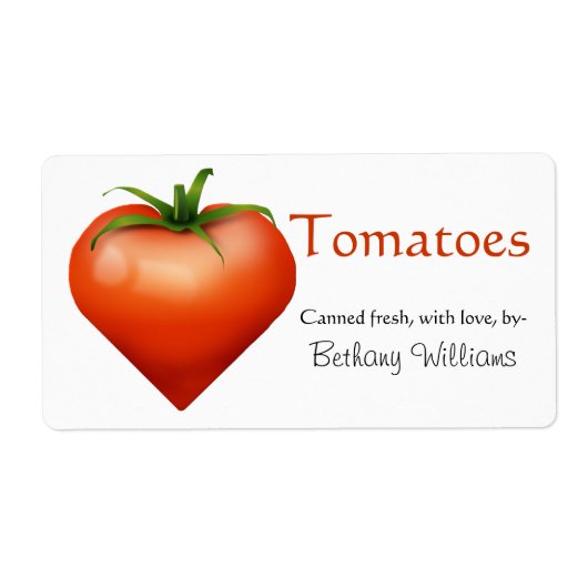 Etikett für Tomatenkonserven (Vorne)