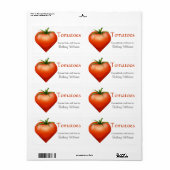 Etikett für Tomatenkonserven (Vorne)