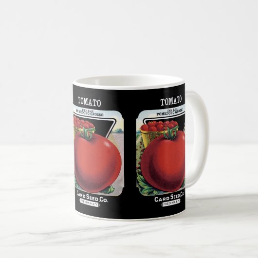 Etikett für Tomatenpackungen Kaffeetasse (VorderseiteRechts)