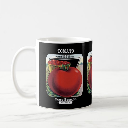 Etikett für Tomatenpackungen Kaffeetasse (Links)