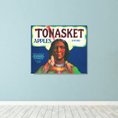 Etikett für Tonasket-Apple - Tonasket, WA Leinwanddruck (Insitu (Holzboden))