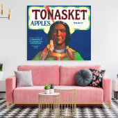 Etikett für Tonasket-Apple - Tonasket, WA Leinwanddruck (Insitu (Wohnzimmer))
