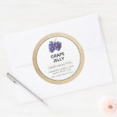 Etikett für Traubenmost oder Jelly Canning Jar Runder Aufkleber (Umschlag)