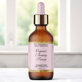Etikett für Tropfflasche von Pink & Gold Cosmetics