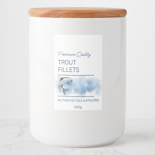 Etikett für Trout-Fischfilets (Vorderseite)