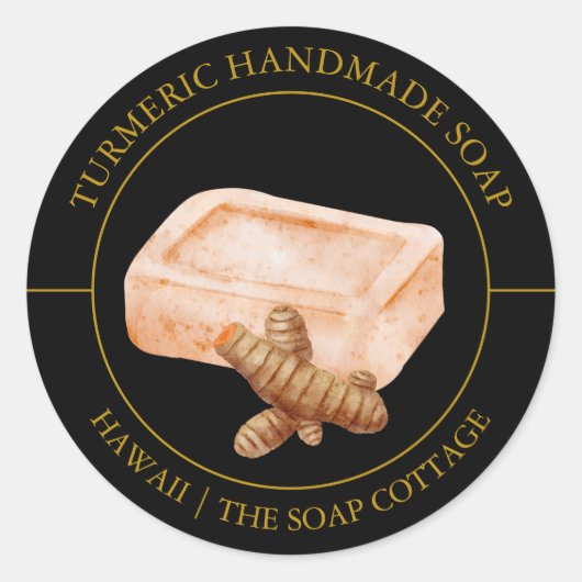 Etikett für türkische Seife Runder Aufkleber (Vorderseite)