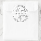 Etikett für Vanilla Extract Runder Aufkleber (Tasche)