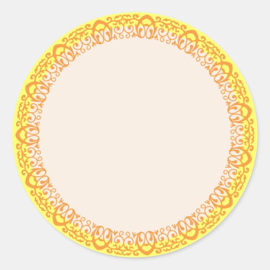 Etikett für verzierte Weingrenzengrenzen Runder Aufkleber (Vorderseite)