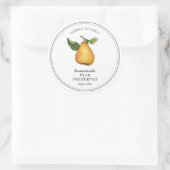 Etikett für Vintage Birnenstopfe Runder Aufkleber (Tasche)