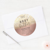 Etikett für Vintage Goldglittenbutter Runder Aufkleber (Umschlag)