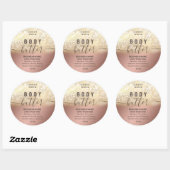 Etikett für Vintage Goldglittenbutter Runder Aufkleber (Blatt)