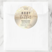 Etikett für Vintage Goldglittenbutter Runder Aufkleber (Tasche)