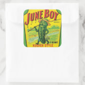 Etikett für Vintage Pickeln Quadratischer Aufkleber (Tasche)