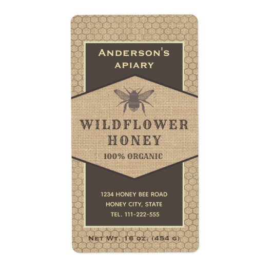 Etikett für Vintage rustikale Leinen (Vorne)