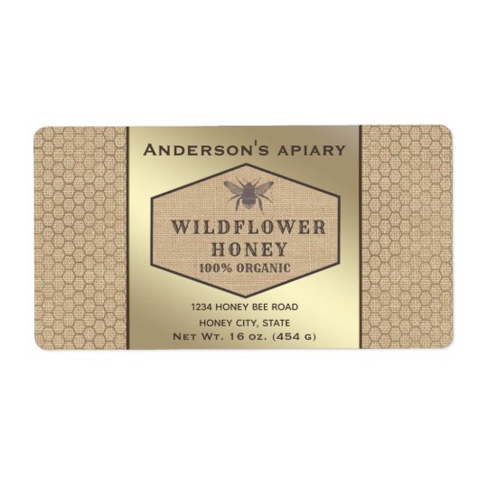 Etikett für Vintage rustikale Leinen (Vorne)