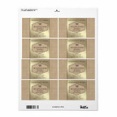 Etikett für Vintage rustikale Leinen (Vorne)