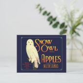 Etikett für Vintage Schneeauuläpfel Postkarte (Stehend Vorderseite)