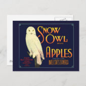 Etikett für Vintage Schneeauuläpfel Postkarte (Vorne/Hinten)